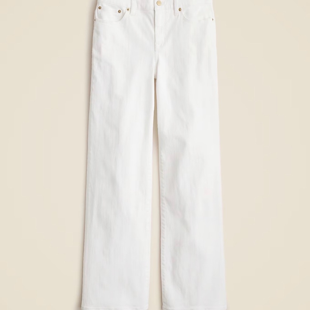 J. Crew Women's Straight Leg White Jeans